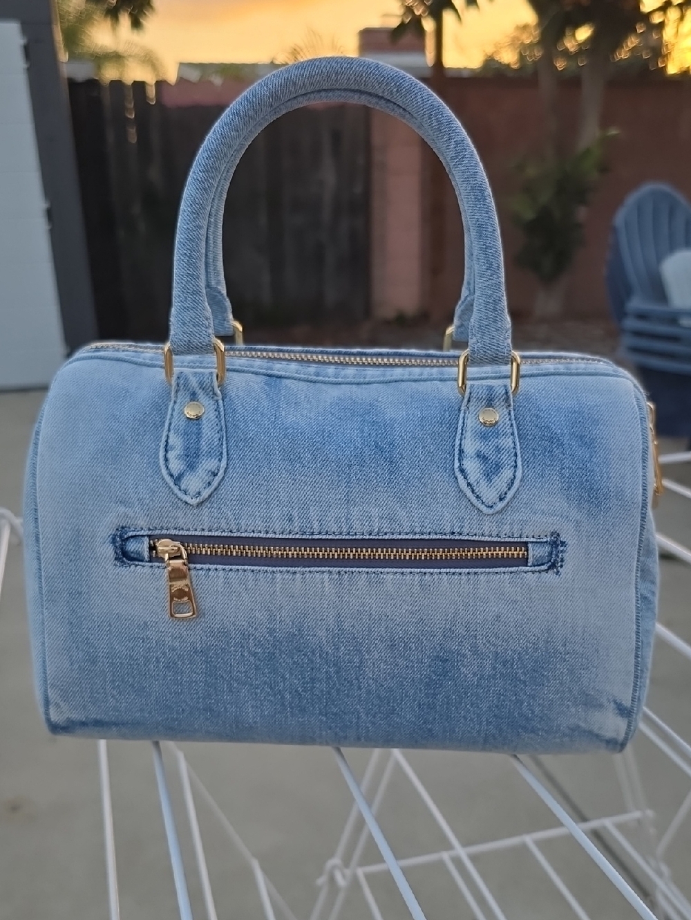 NWOT Coach Rowan Satchel Handbag in Loved Denim - Picture 3 of 9